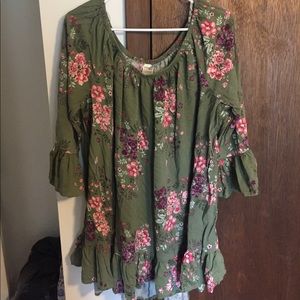 Terra & Sky floral blouse
